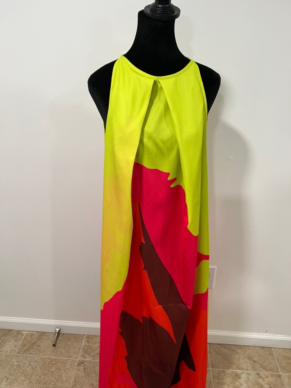NWT❤️💚🧡Loose Sleeveless Multi-Colored Round-Neck Maxi Dresses - Picture 6 of 15